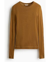 H&M - Feinstrick-Shirt aus Wolle - Lyst