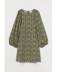 H&M Kleid mit Puffärmeln - Schwarz