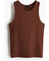 H&M - Geribde Tanktop - Lyst