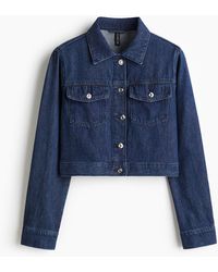 H&M - Cropped Denim Jack - Lyst