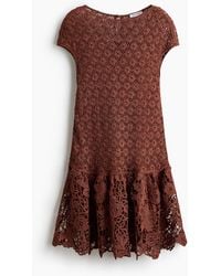 H&M - Jurk Met Gehaakte Look En Uitlopende Rok - Lyst