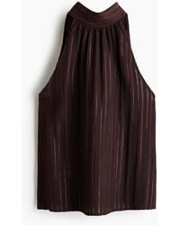 H&M - Top Van Structuurtricot - Lyst