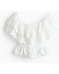 H&M - Off-the-shouldertop Met Volants - Lyst
