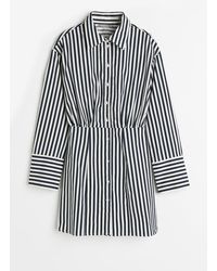 H&M - Blusenkleid aus Baumwolle - Lyst