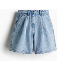H&M - Jeansshorts mit Falten - Lyst