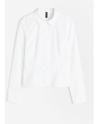 H&M - Nauwsluitende Overhemdblouse Van Popeline - Lyst