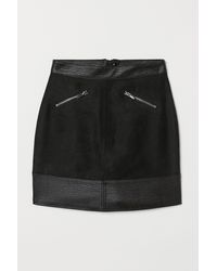 H&M Kurzer Rock - Schwarz