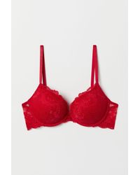 H&M Super Push-up Lace Bras - Red
