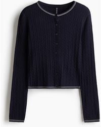 H&M - Gilet En Maille Torsadée - Lyst