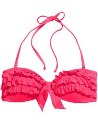 H&M Bandeau-Bikinitop - Rot