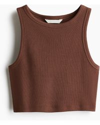 H&M - Cropped Tanktop - Lyst