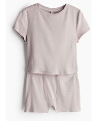 H&M - Pyjama-T-Shirt und Boxershorts - Lyst