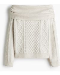 H&M - Schulterfreier Pullover - Lyst