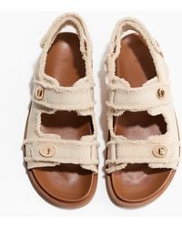 H&M - Sandalen aus Baumwolltwill - Lyst