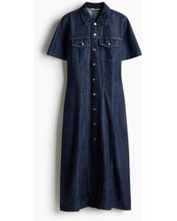 H&M - Robe Chemise En Denim - Lyst