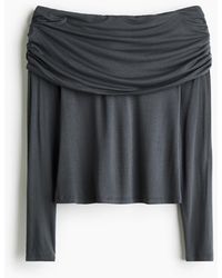 H&M - Off-Shoulder-Shirt - Lyst