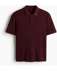 H&M - Poloshirt Van Structuurtricot - Lyst