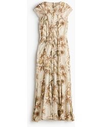 H&M - Rückenfreies Kleid mit Raffungen und Blumenprint - Lyst