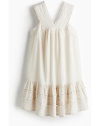 H&M - Robe brodée en coton - Lyst