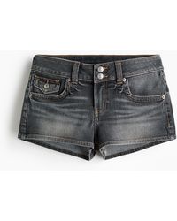 H&M - Denim Minishort - Lyst