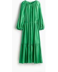 H&M - Robe oversize avec ceinture à nouer - Lyst