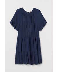 H&M + Crinklejurk - Blauw