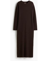 H&M - Ribgebreide Jurk - Lyst