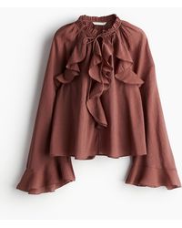 H&M - Volantbluse - Lyst