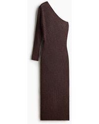 H&M - One-Shoulder-Kleid mit Metallic-Effekt - Lyst