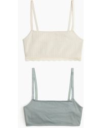 H&M - 2er-Pack Unwattierte BH-Tops aus Baumwolle - Lyst