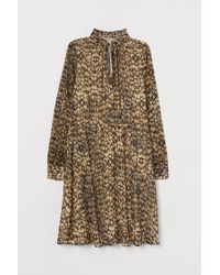H&M Jurk Van Chiffon - Naturel