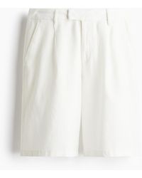 H&M - Knielange Shorts aus Leinenmix - Lyst