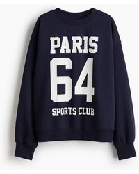 H&M - Sweatshirt mit Textmotiv - Lyst