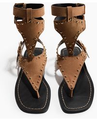 H&M - Sandalen mit Nieten - Lyst