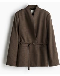 H&M - Blazer mit Gürtel - Lyst