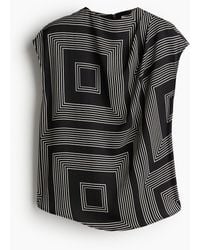H&M - Drapierte Bluse - Lyst