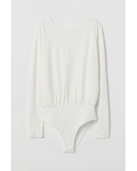 H&M Body With A Low-cut Back - White