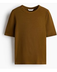 H&M - T-Shirt Côtelé - Lyst