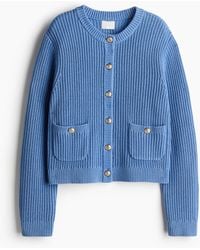 H&M - Gerippter Cardigan - Lyst