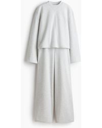 H&M - 2-piece jersey top and trousers set - Lyst