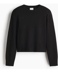 H&M - Pullover mit Schulterpolstern - Lyst