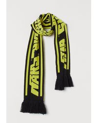 H&M Schal aus Jacquardstrick - Schwarz