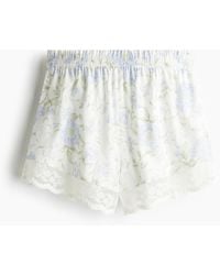 H&M - Short à taille élastique Ultra High avec dentelle - Lyst