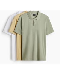 H&M - Set Van 3 Poloshirts - Lyst