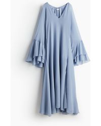 H&M - Langes Chiffonkleid - Lyst