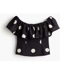 H&M - Off-Shoulder-Shirt - Lyst