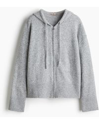 H&M - Gebreid Capuchonvest - Lyst