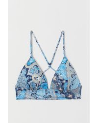 H&M Push-up Triangel-Bikinitop - Blau