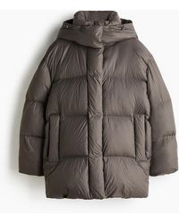 H&M - Donzen Pufferjack Met Capuchon - Lyst