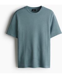 H&M - Geripptes T-Shirt in Regular Fit - Lyst
